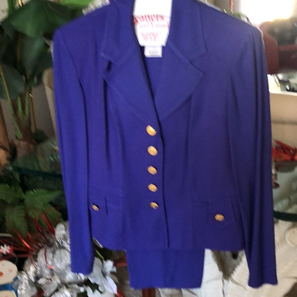 SZ 6 2 PIECE PANT SUIT COLOR BLUE FAMILY LOIS SNYDER FOR DANI MAX EXCLT  COND. - Picture 2 of 9